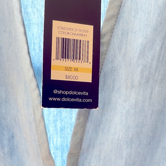 Dolce Vita - Cropped Chambray Top, Medium - Picture 5 of 6